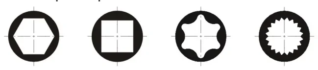 Sechseckige Räumnadel mit quadratischem Loch, Spline, Direktverkauf ab Werk