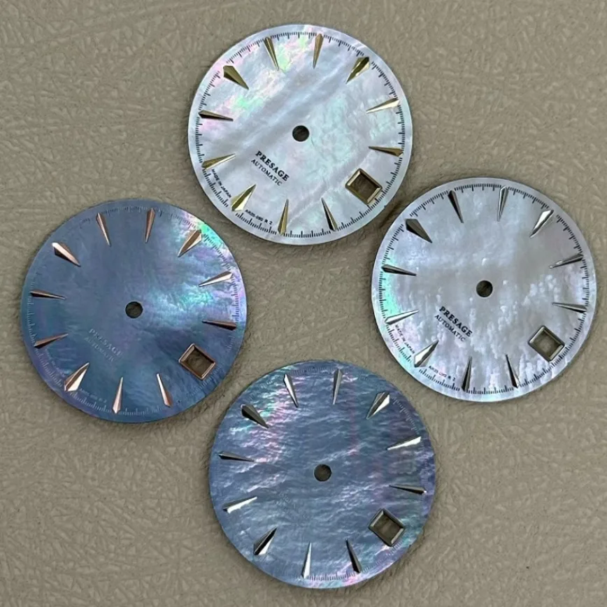 

New 28.5mm NH35 Dial Shell Dial Silver/rose/golden Studs White Black for NH35/NH36 Movement Watch Accessories