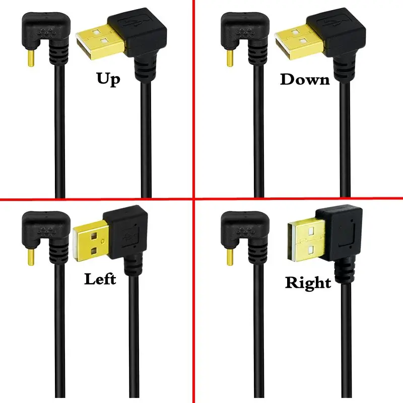 0.3m Gold Plated 90 Degree Elbow USB 2.0 A Male to Type-C U-Shaped Elbow Mobile Phone Tablet Data Charging Cable Adapter