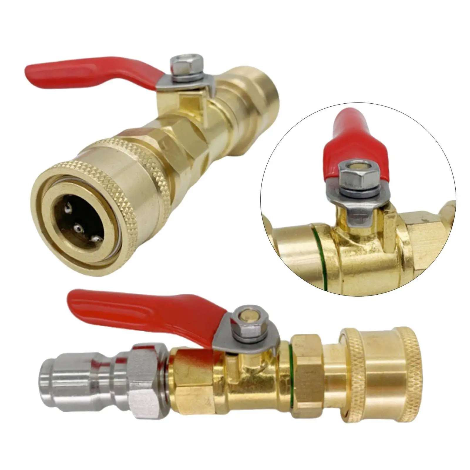 

High Pressure Washer Ball Valve Kit Multipurpose Switch Accessories Quick