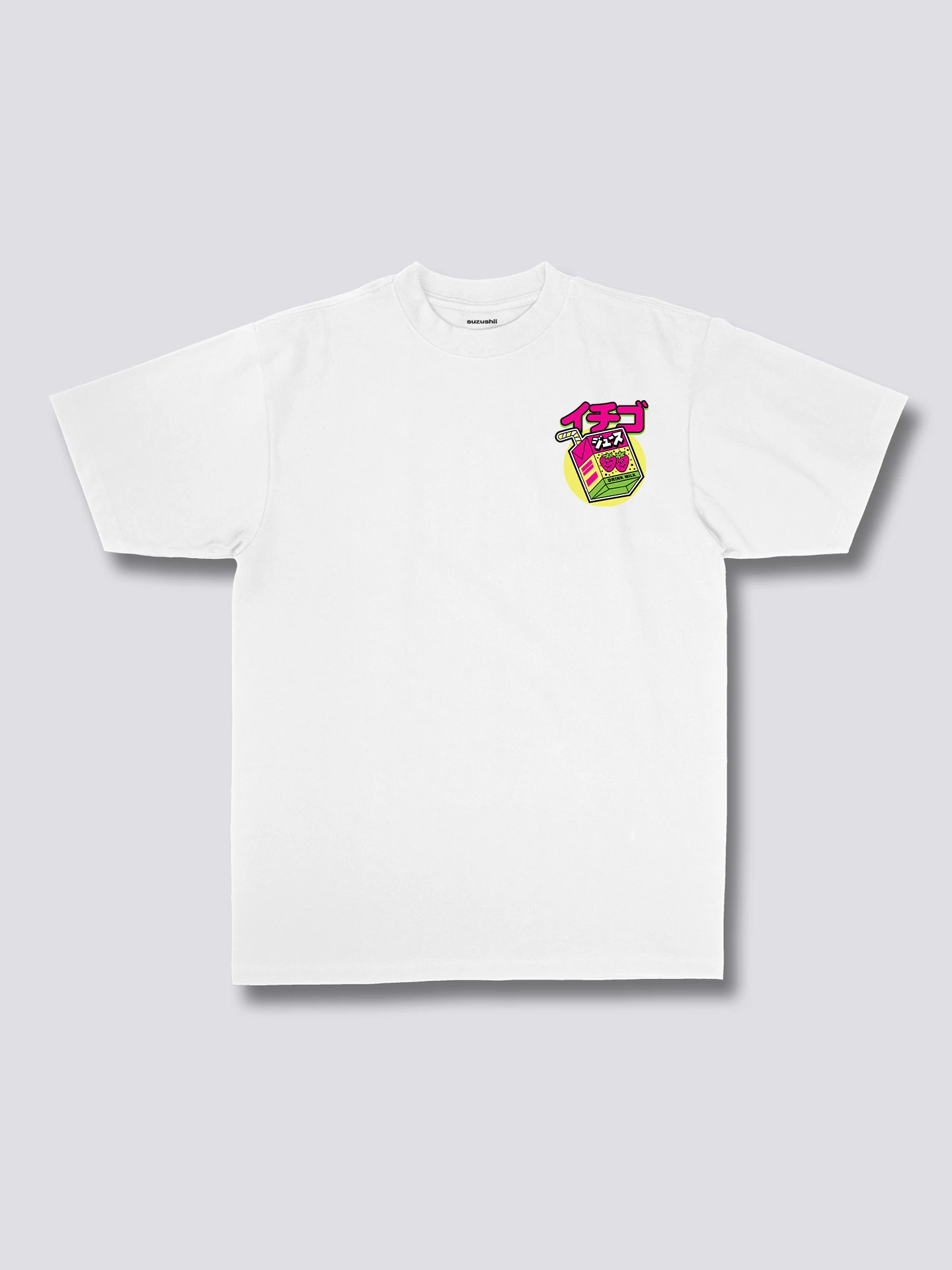 Harajuku Y2K Streetwear T‑Shirt Cartoon Strawberry Juice Box Back TShirt Graphic Print Unisex Oversized Cotton Short Sleeve Tee