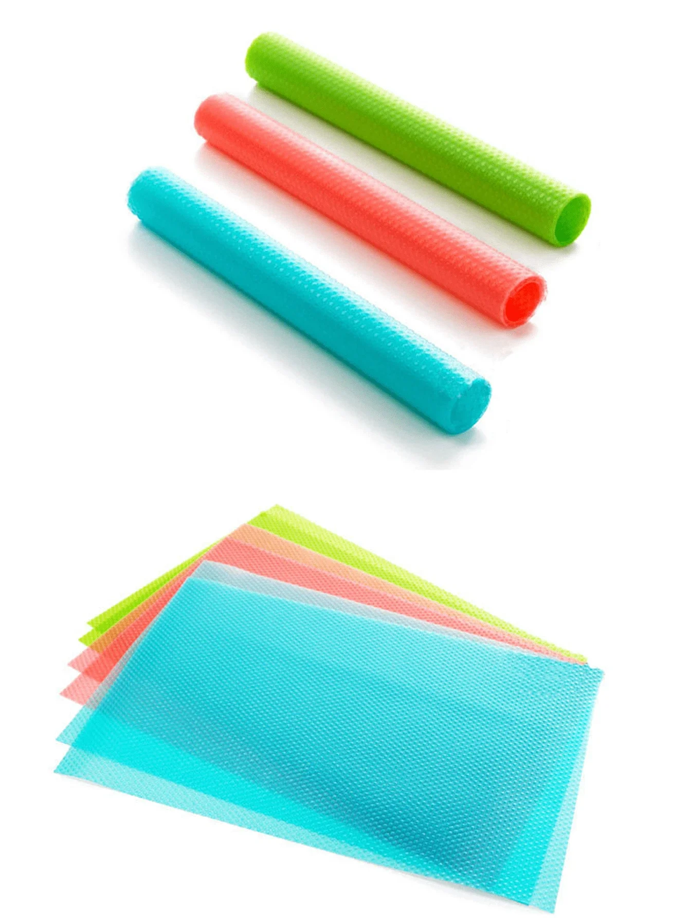 4pcs Refrigerator Pad Non-Slip Waterproof Can Be Cut Fridge Shelf Liner Mat Kitchen Washable Drawer Cabinet Pads Table Placemats