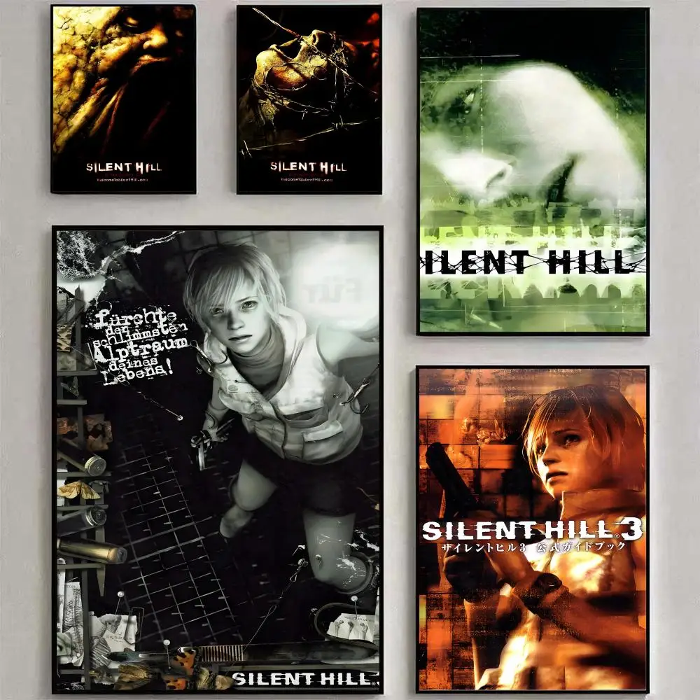 

S_Silent Hill Painting Calligraphy pictures Room Home bedroom interior wall decoration painting Canvas Poster art mural