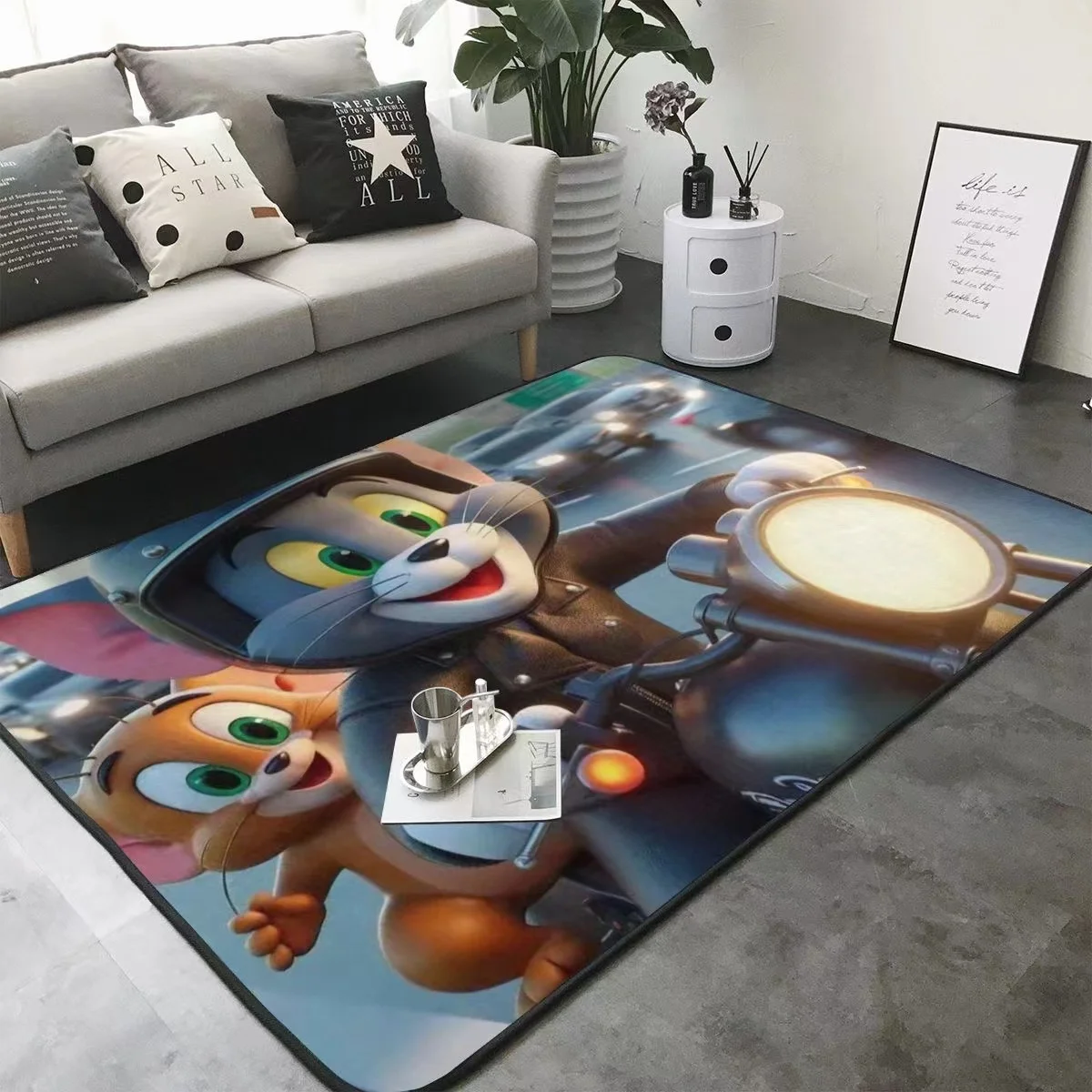 Tomzd Jerryd Cartoon Carpet for Children, Living Room, Bedroom Floor Mat, Kitchen Mat, Home Floor Decoration