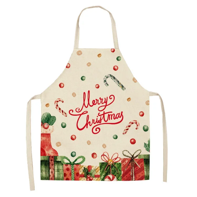 Christmas apron new cartoon Santa Claus Christmas party decoration kitchen supplies