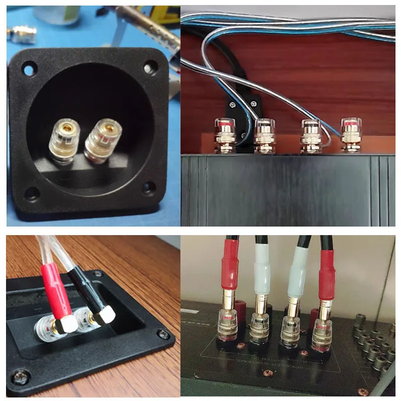 Binding Post Banana Socket Connector 4mm Banana Plug Thread Medium Amplifier Speaker Terminals Audio Connector C6