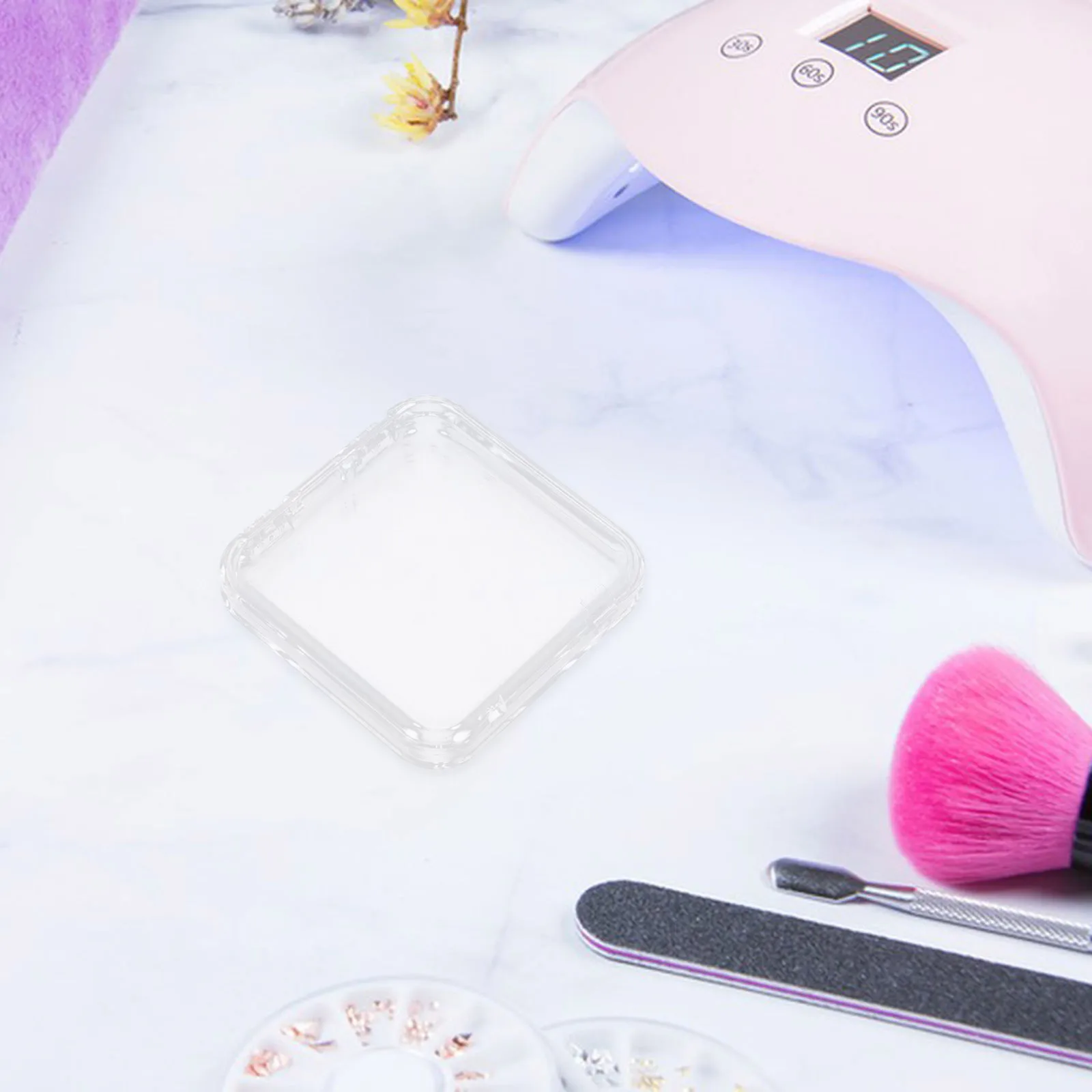 24 pezzi portagioie trasparente organizer per unghie portatile custodia trasparente per accessori aziendali da salone portagioie trasparente