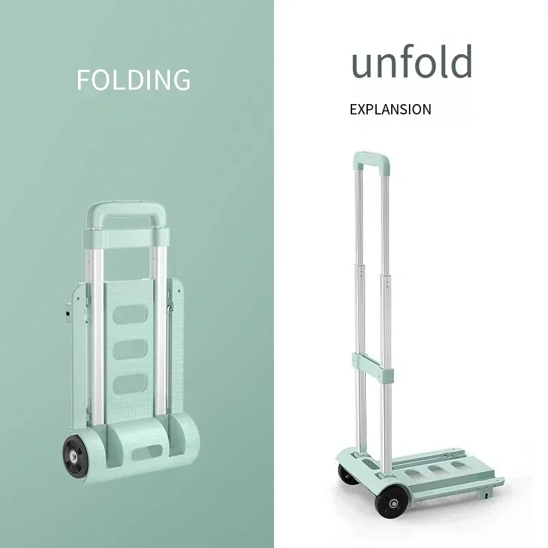 Folding Portable Shopping Cart For Express Delivery, Small Pull Cart Hand  For Moving Towing For Buying With