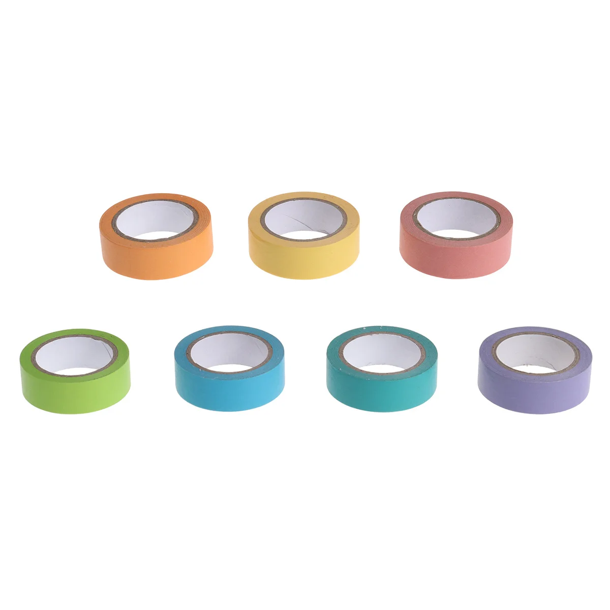 

7 Rolls Rainbow Washi Tape 15x1000cm Bright Decorative Masking Tape for DIY Gifts Scrapbooking Phone Art Craft Decoration