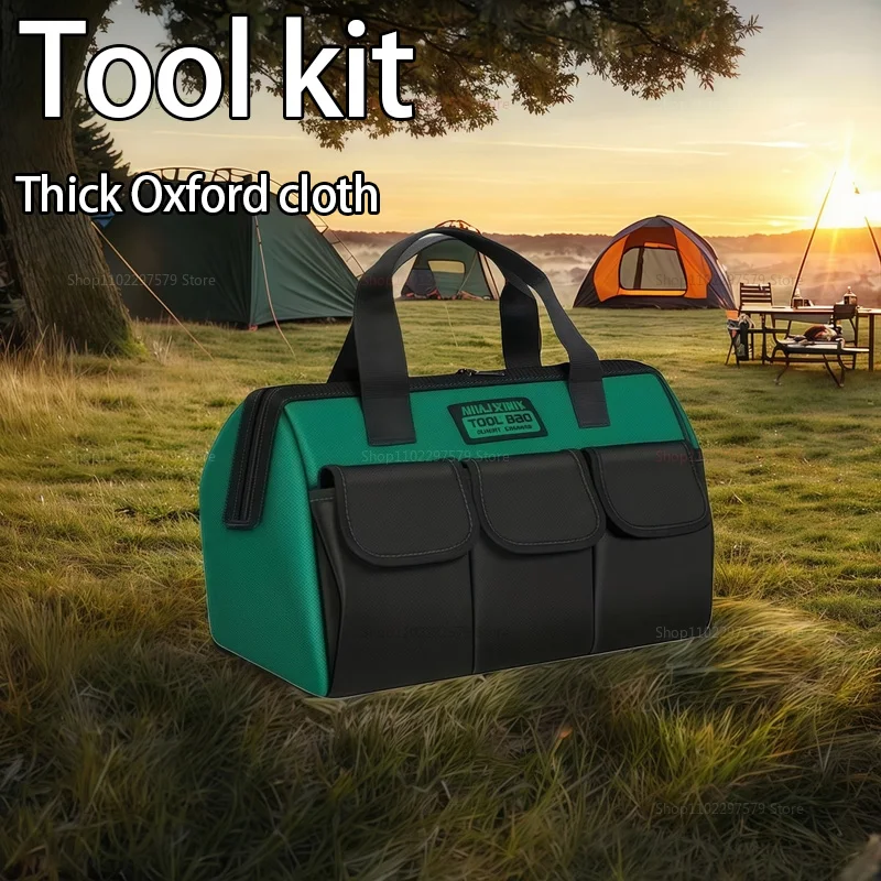 Tool Bag Multifunctional Storage Electrician Wear Resistant Thickened Canvas Electrician Woodworking Tool Bag Portable