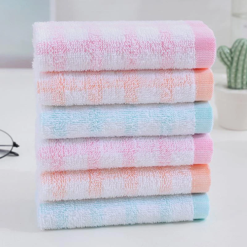 Absorbent Kitchen Rag  Polyester dishcloth washcloth Kindergarten Baby Hand Wipe Hook Small Square Towel