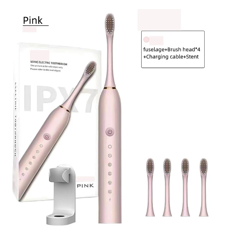 Sonic Electric Toothbrush With 4 Heads Ultra Clean Rechargeable Oral Care Whitening Tooth Brush IPX7 Automatic Teeth Brush