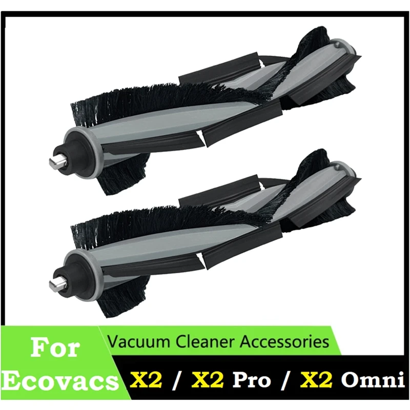 2Piece Replacement Accessories For Ecovacs Deebot X2 / X2 Pro / X2 Omni Robot Vacuums Cleaner Accessories Main Roller Brush