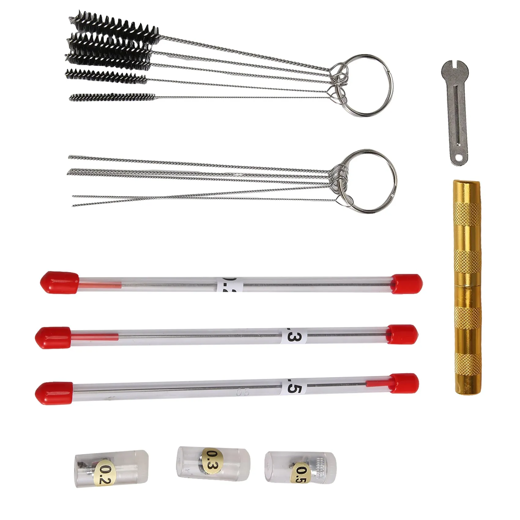 Kit de capuchons de buse pour aérographe, 21 pièces, pièces de rechange