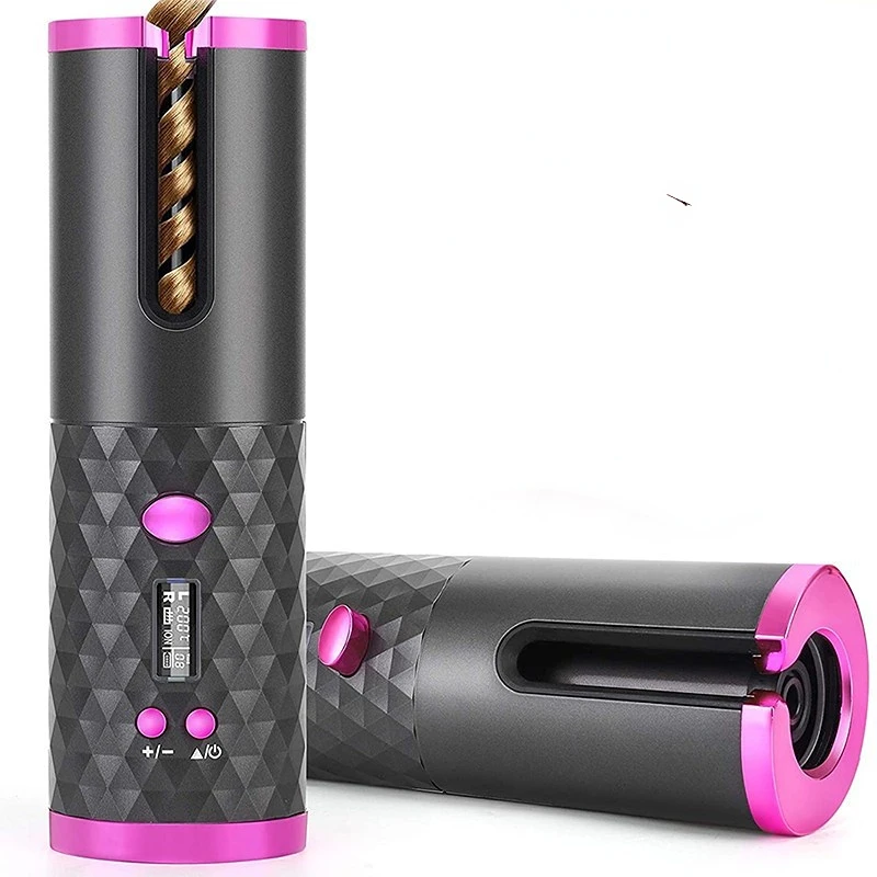 

Automatic Wireless Hair Curler Rollers USB Rechargeable Cordless Hair Curlers LCD Digital Intelligent Heat Curling Irons