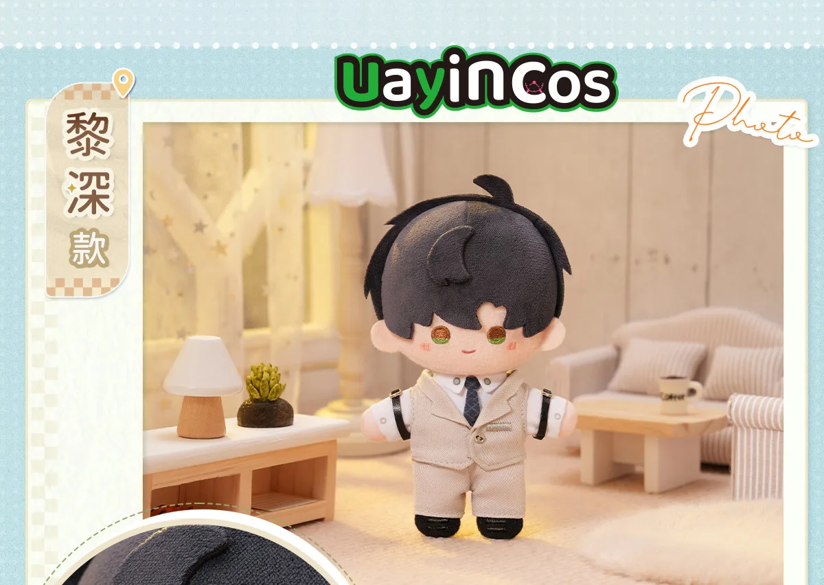 

In Stock Official Love and Deepspace Zayne Xavier Caleb Rafayel Sylus 13cm Stuffed Plushies Doll Clothes Anime Game Toy Kids