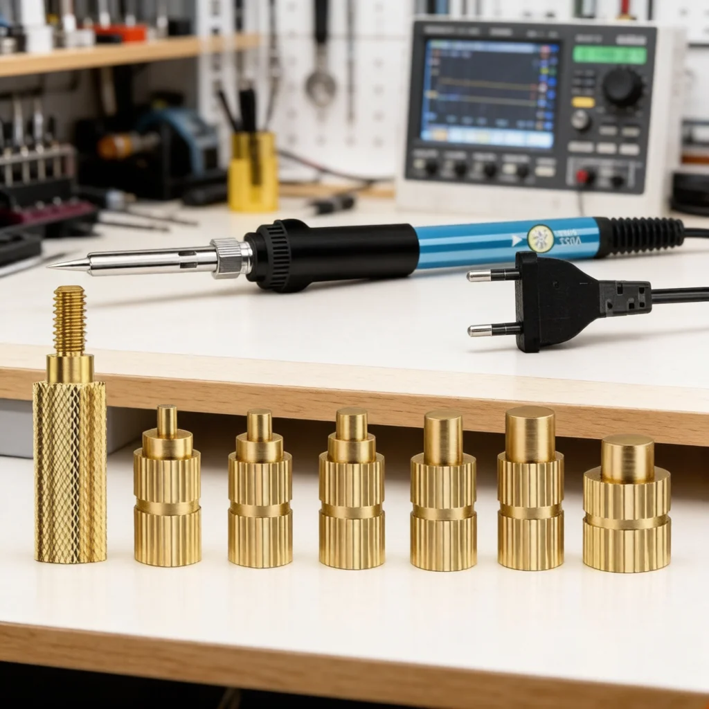 Heat Set Soldering Iron Tip Head Insert M2-M6 Hot Melt Brass Embedded Thread Nut Kit for Plastic Soldering