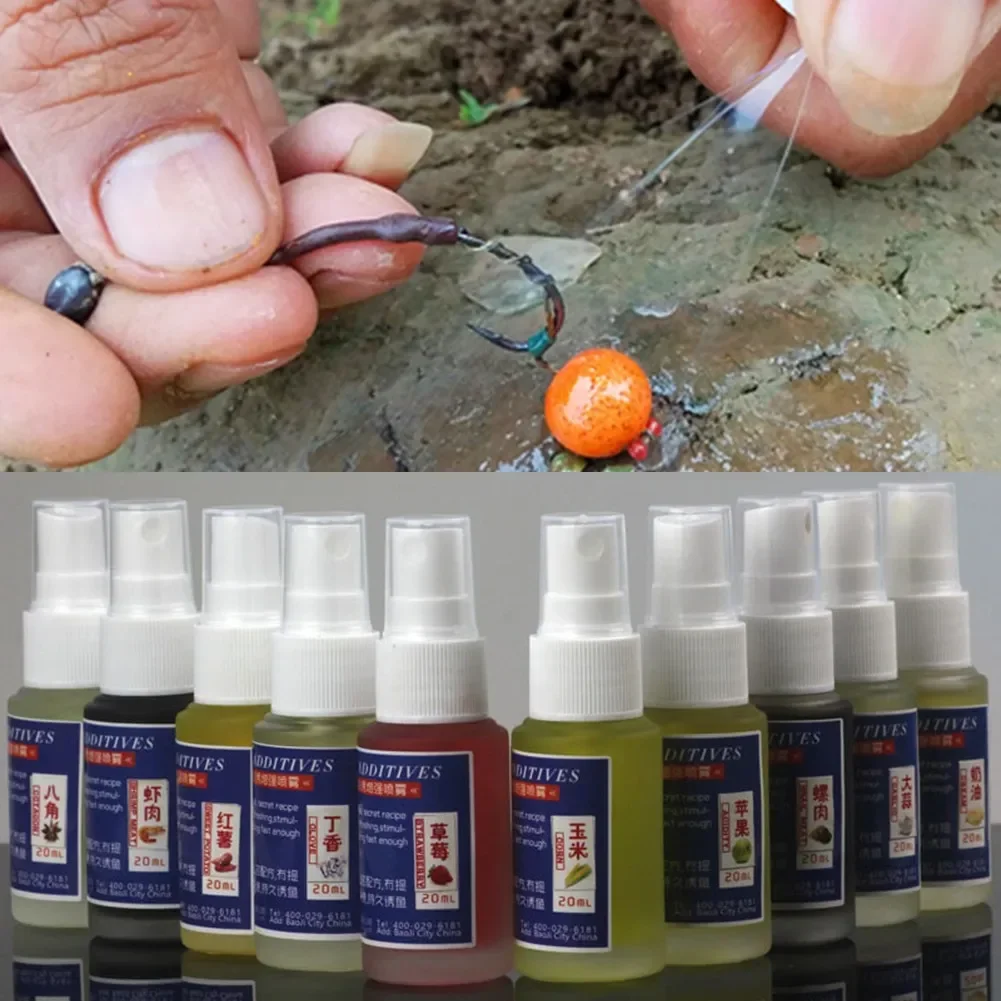 

20ml Carp Fishing Bait Strong Scents Additive Boilies-Up Pellet Fishing Attractant Flavoured Spray Fishing Tools Accessories