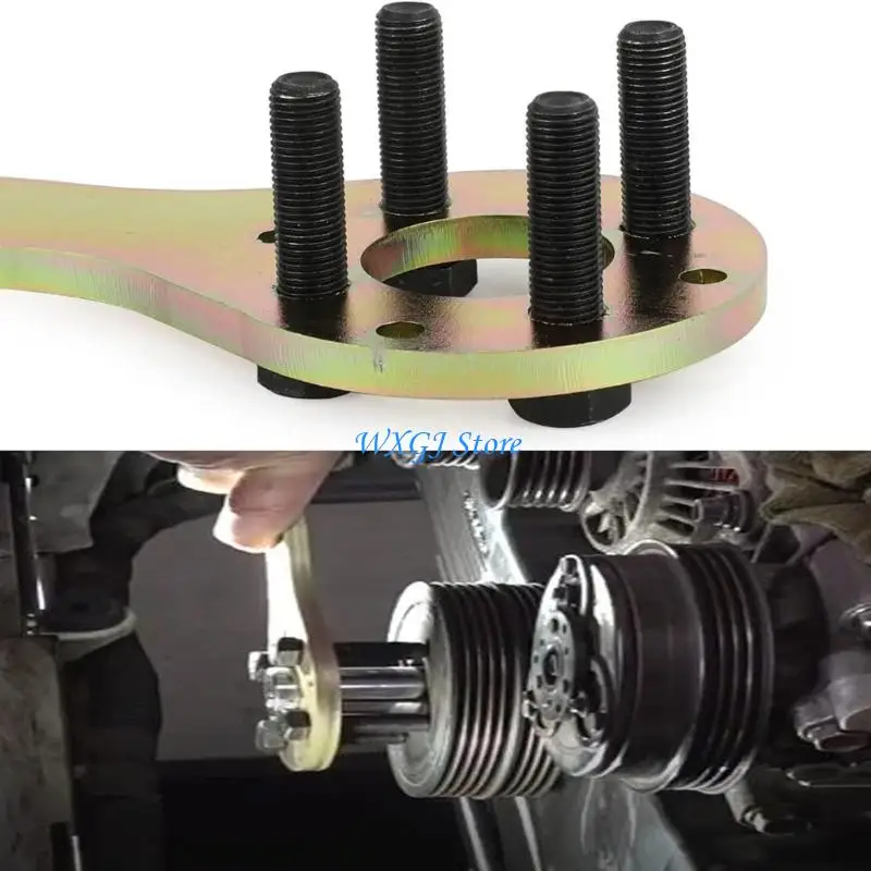 37JE Crank Pulley Holding Tool for EJ Engine Service, 499977000 Manual Holding Wrench with Spacer Piece and 8 Mounting Bolts