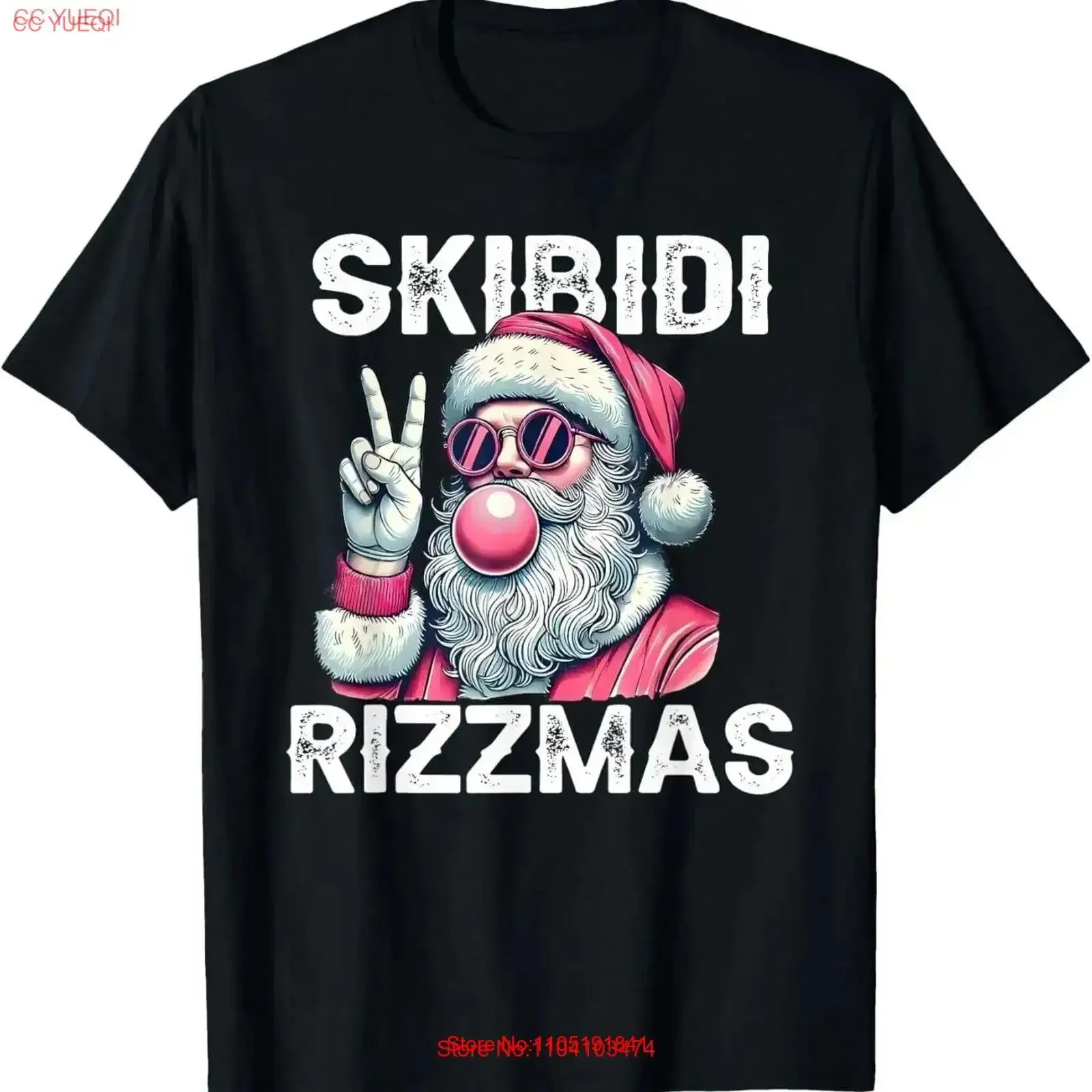 Skibidi Rizzmas Christmas Xmas Kids T Shirt vintage Washed Slightly Unisex designer clothes Versatile Comfortable