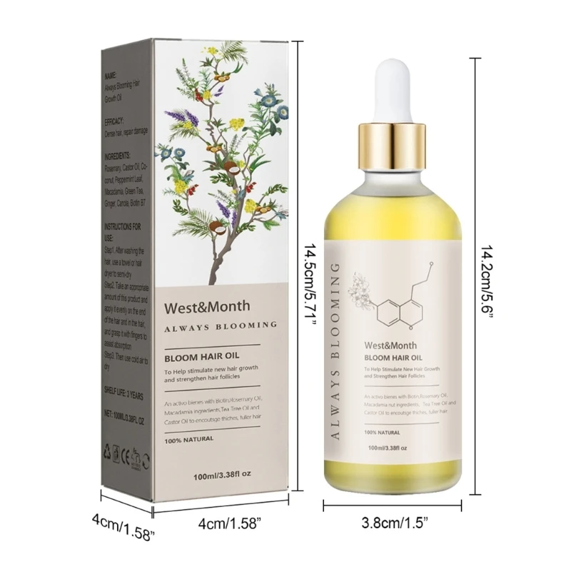 100ml Rosemary Essential Oil Natural Hair Growth Refreshing Firming Skin Memory Control Mood Rosemary Oil For Ha