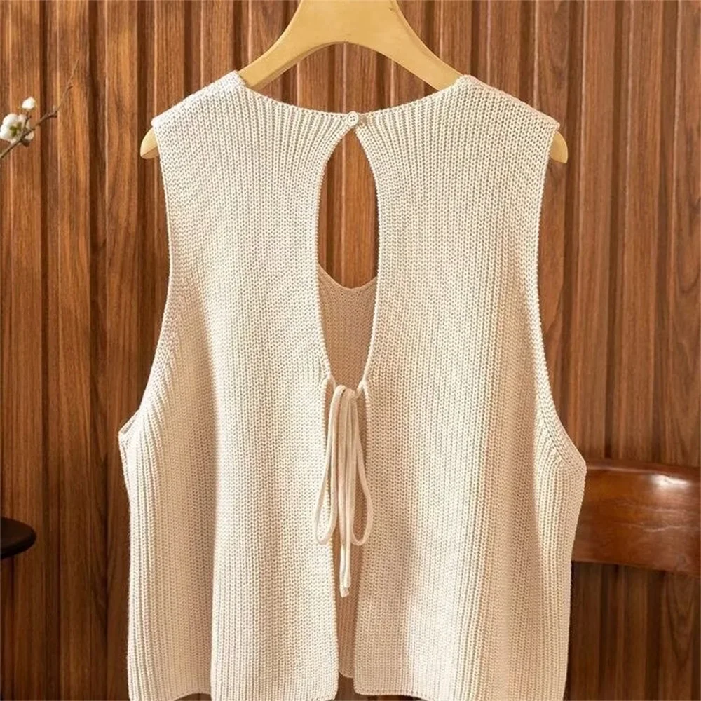 2026 moda coreana gilet corto lavorato a maglia per le donne primavera autunno gilet di cotone allentato casual elegante top gilet maglione vestiti top