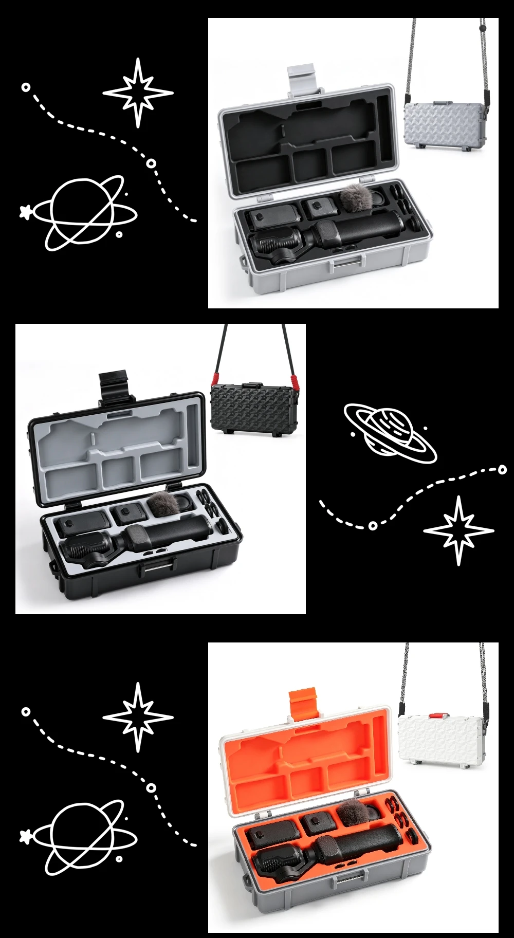 Hard shell waterproof storage bag suitable for Insta360 Luna Ultra