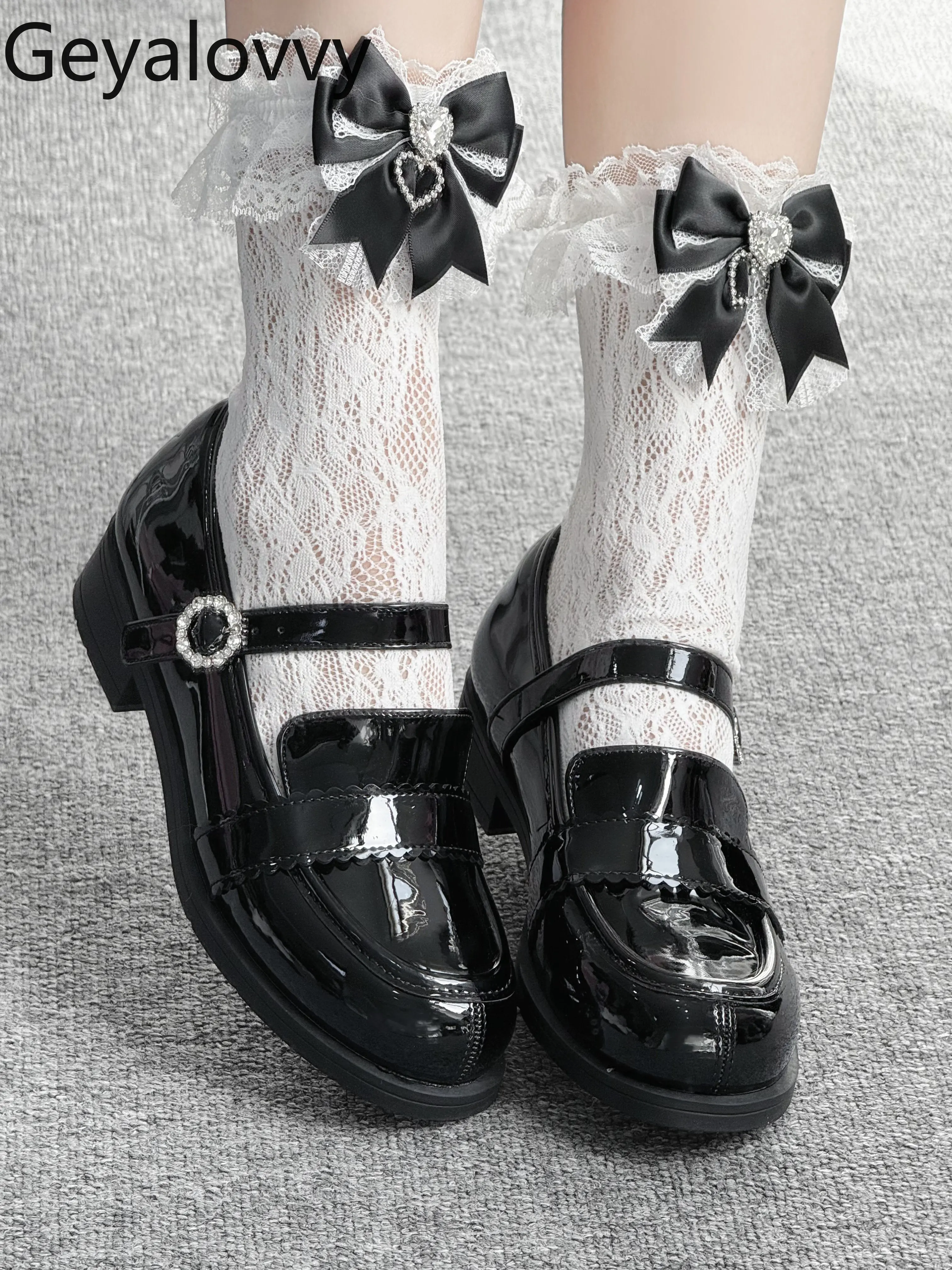 

Новые оригинальные туфли Мэри Джейн в японском стиле, весна 2026: милые и универсальные повседневные черные туфли на низком каблуке для девочек