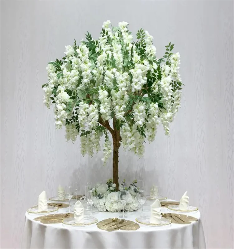 2pcs Customize Artificial Sakura Trees centerpieces Supplier Wedding Decor Table flower stand  Centerpieces Cherry Blossom Tree