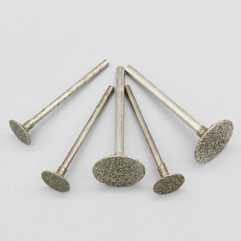 1-10 pz 0.5 ~ 16mm H-ago a forma di ciotola testa diamantata elettrolitica 2.35/3 gambo fresa rettifica punta per incisione per utensile rotante Dremel