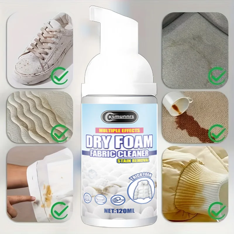 Waterless Fabric Cleaner and Restorer for Sofa Curtain Mattress Clothing Upholstery Stain Removal Spray