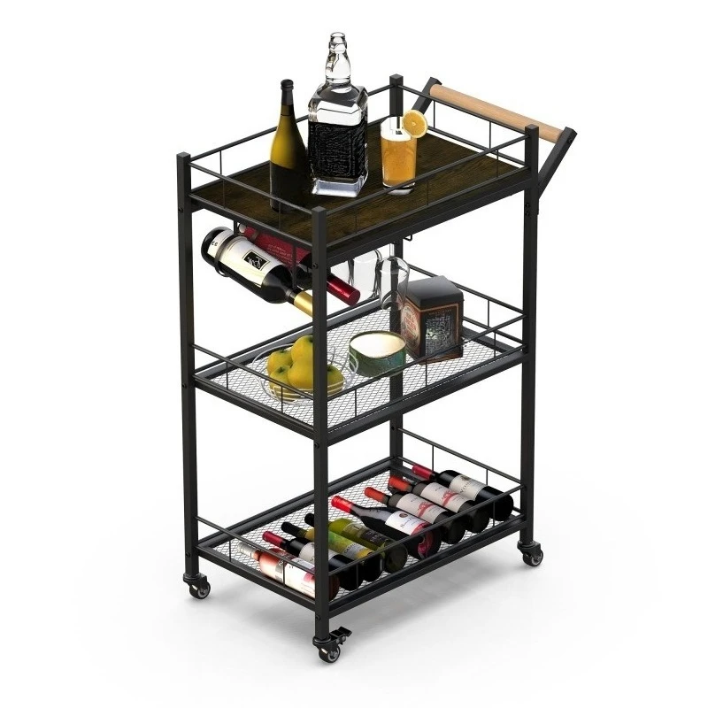 

Push dining cart Commercial light luxury restaurant wine side cabinet