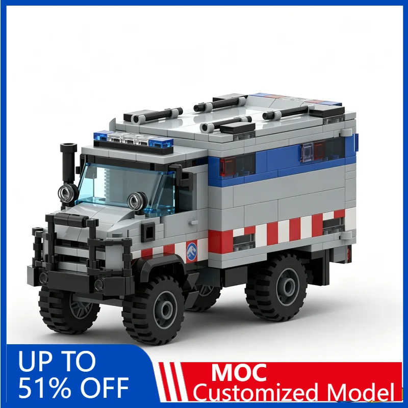459PCS Mobile Veterinary Unit Unimog Vehicle Building Blocks Model DIY Educational Assembly Toy Creative Display Collection Gift