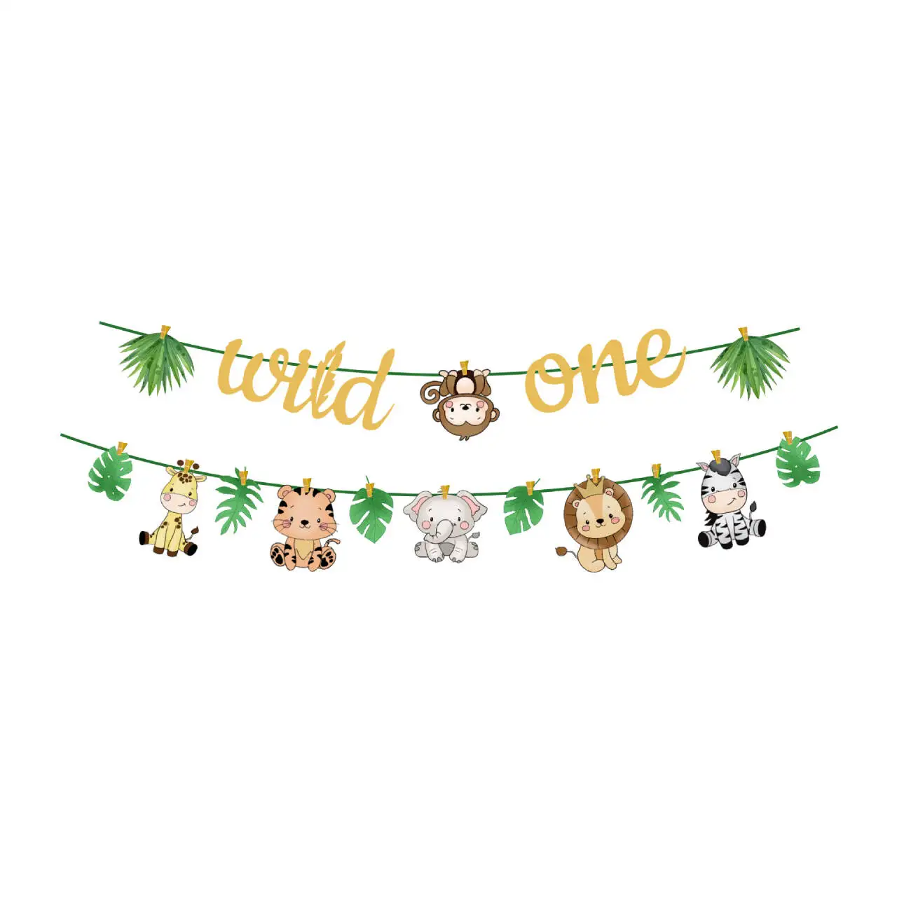 jungle animals balloon jungle Safari party banner decor kids Jungle Wild One birthday decor Jungle Animals Birthday Decor banner - view 5