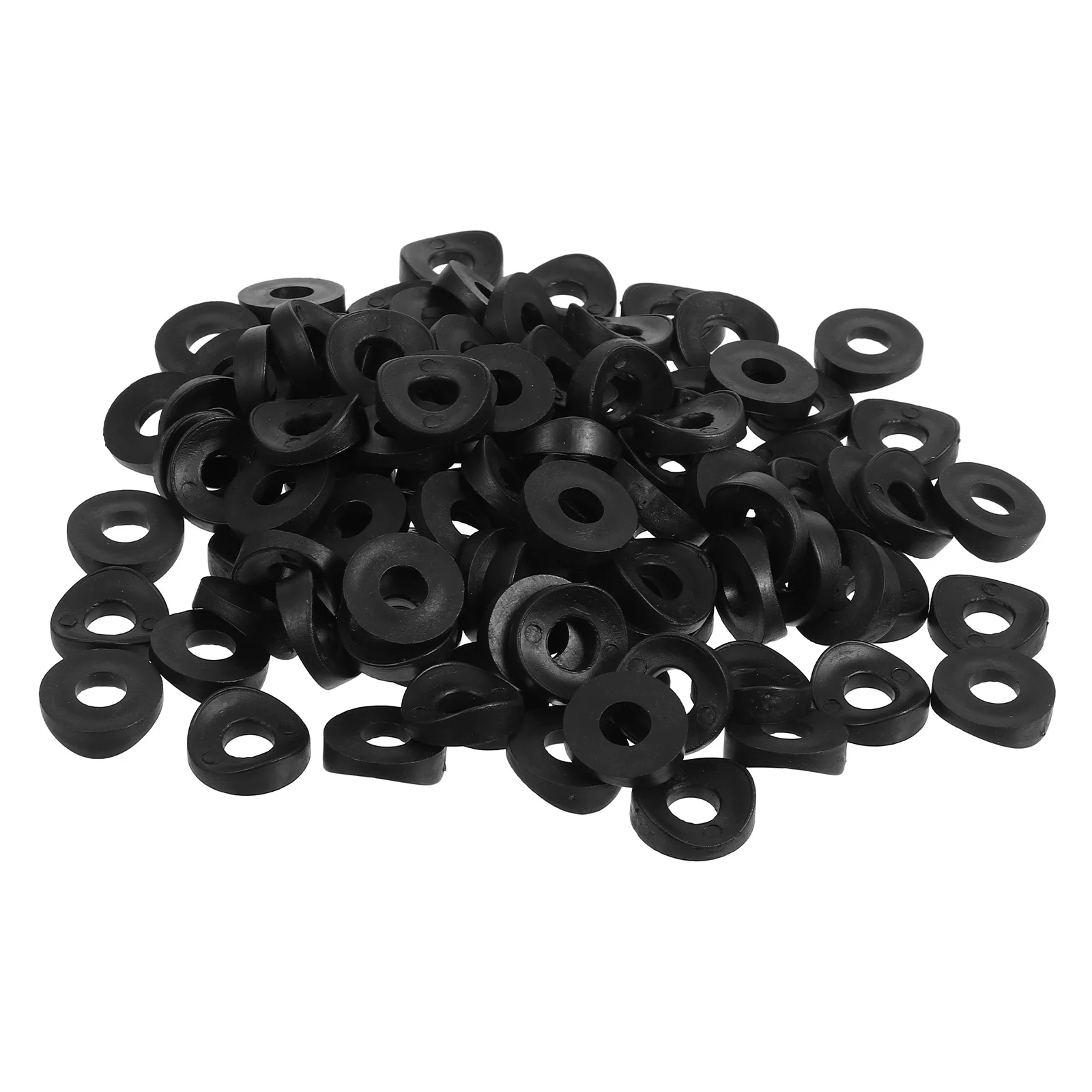

100pcs Duckbill Black Plastic Washers For Toilet Seat Bolt Repair Heavy Duty Fastening Kit Hardware Plumbing Fixing Washers
