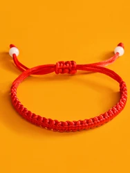 Fashion Simple Handmade Weave Bracelet Lucky Red String Bracelet For Women Men Gift