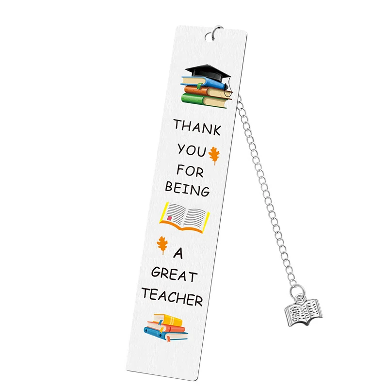 Metal Color Printed Bookmarks Stainless Steel Bookmarks Gifts For Teacher's Day Graduation Season Stationery School Supplies