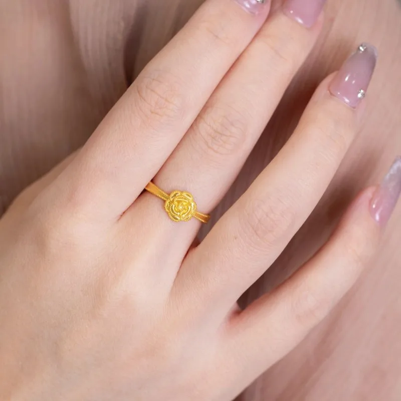 جديد النمط الصيني المد الوطني الرياح روز كاميليا الدائري المرأة 2025 حلقة جديدة الراقية السبابة مصباح مصمم على شكل حلقة فاخرة متعددة الاستخدامات #3