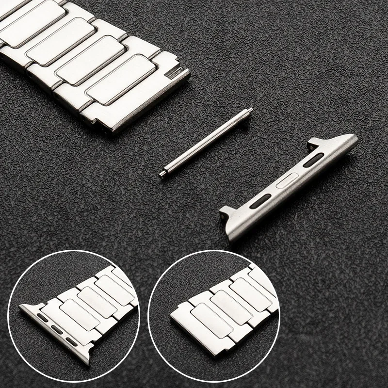 Connector Adapter For Apple Watch Series 6 44mm 42/46mm iwatch 10 9 8 7 45/41 38/40mm Stainless Connectors SE 5 4 3 Ultra 2 49mm