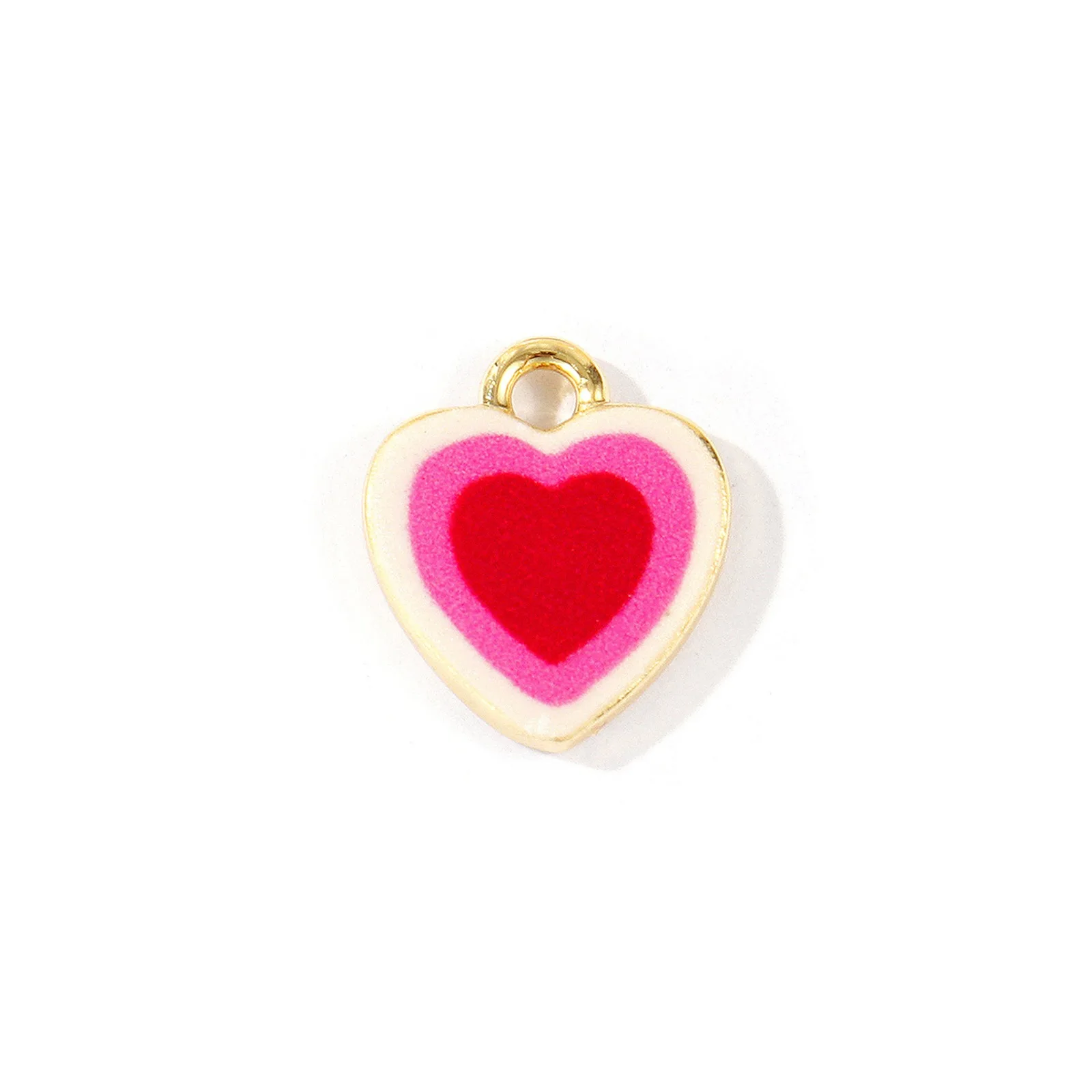 2 Stück Messing-Anhänger, 18 Karat vergoldet, Valentinstag, Herz, Blume, roter Zirkonia, Anhänger für Frauen, DIY-Halskette, Schmuck, Geschenk – Detail 5