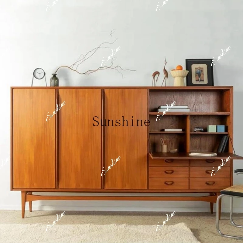 Medieval solid wood dining side large storage/simple multi-functional storage cabinet FT