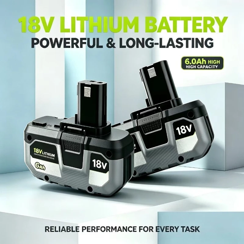 100% Original RYOBI P108 18V One+ 18 Volt Li-ion Power Tools P104 P107 RB18L50 RB18L20 P108 High Capacity Rechargeable Battery