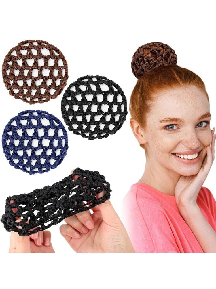 Filet à cheveux professionnel crocheté à la main, poche en maille pour hôtesse d'hôtel d'infirmière, poche pour cheveux, filet à cheveux Invisible