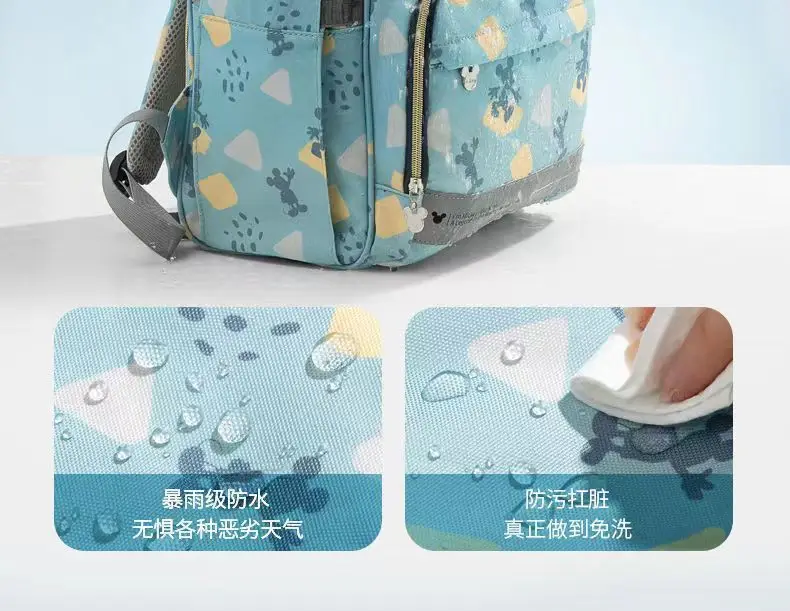 Disney Cartoon Mickey Large Capacity Backpack for Mother and Baby Lightweight Small Multi functional Backpack