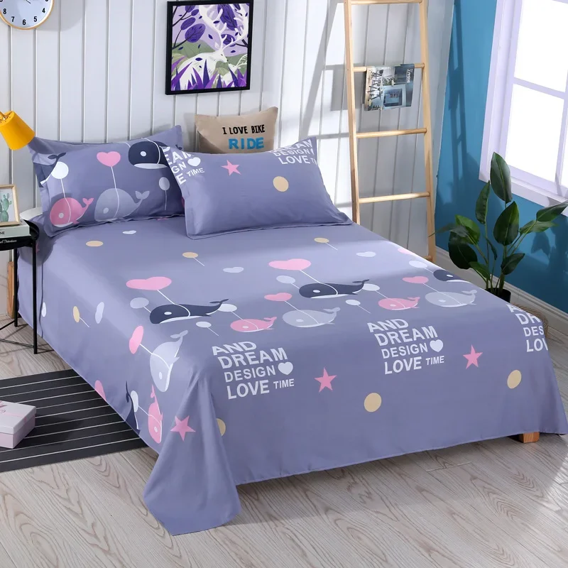 Lençóis de cama respirável para o quarto, 100% algodão Bedcover, lençóis respiráveis, cabido, puro, dormitório, dormitório