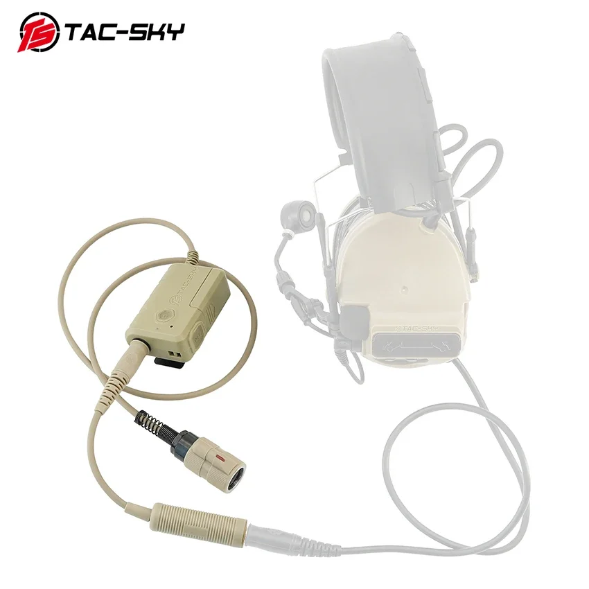 TAC-SKY Tactical Bluetooth Adapter 6-pin PTT with 7.00 Mm Plug Compatible with COMTAC/MSA/TCI Shooting Headsets for PRC148/152