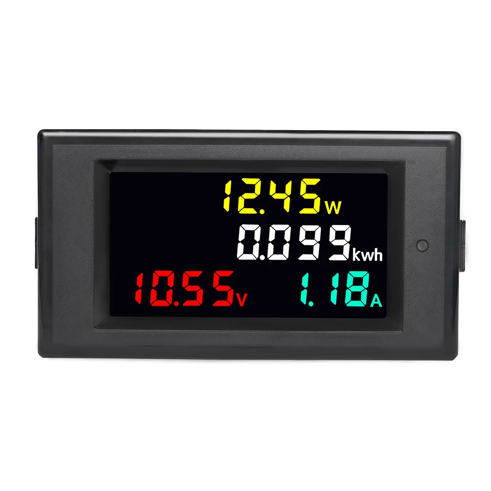 4 in 1 DC Voltmeter Ammeter Power Energy Meter DC 7.0-20.0V/DC 14.0-600.0 V 0.01-100A HD Color Screen 180 Degrees Flawless LED