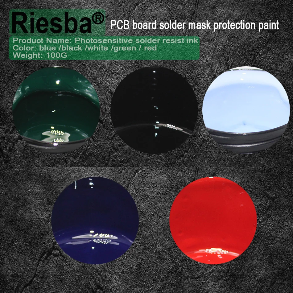 1pc PCB UV Photosensitive Inks Green PCB UV Curable Solder Resist Ink Solder Mask UV Ink Paste (black red blue white green)