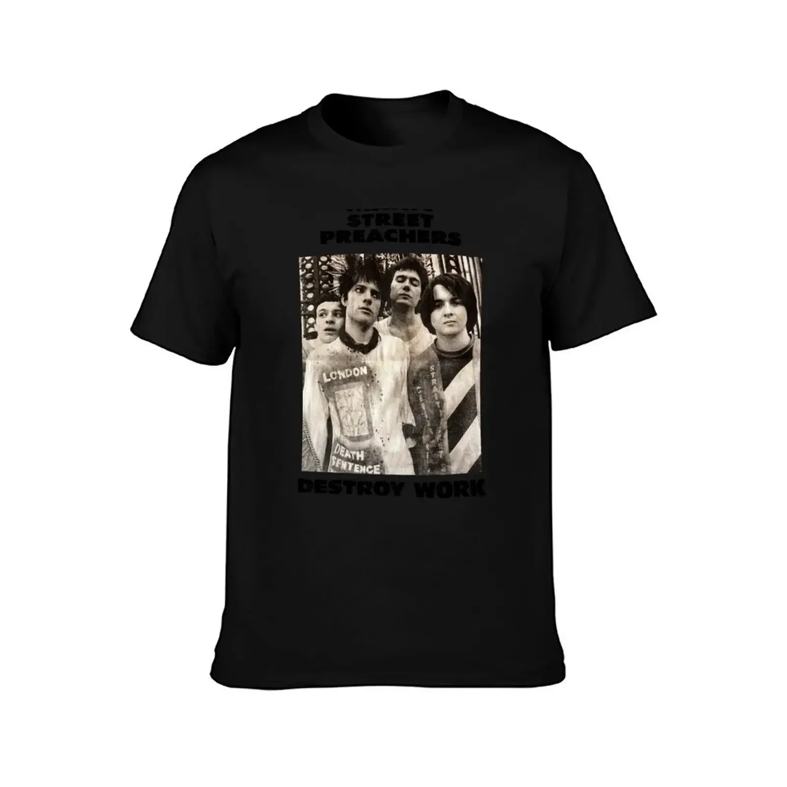 Manic-Street-Preachers-Destroy-Work T-Shirt Basic Casual Wear Short Sleeve Top