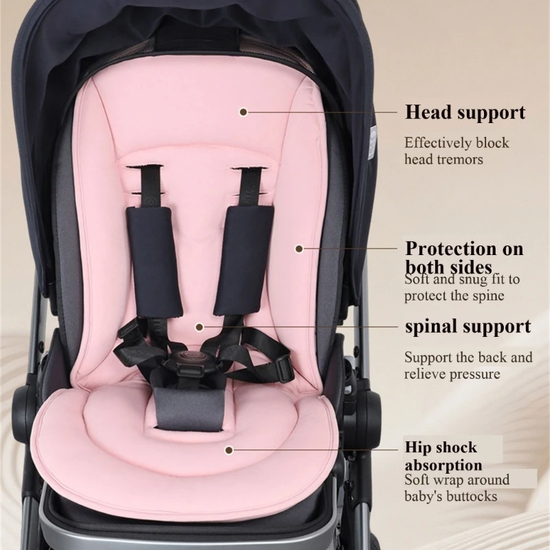 جديد لينة سميكة عربة طفل وسادة مقعد العالمي قابل للتعديل قابل للغسل القطن مزج يدفع باليدين عربة مقعد إدراج بطانة الوسادة